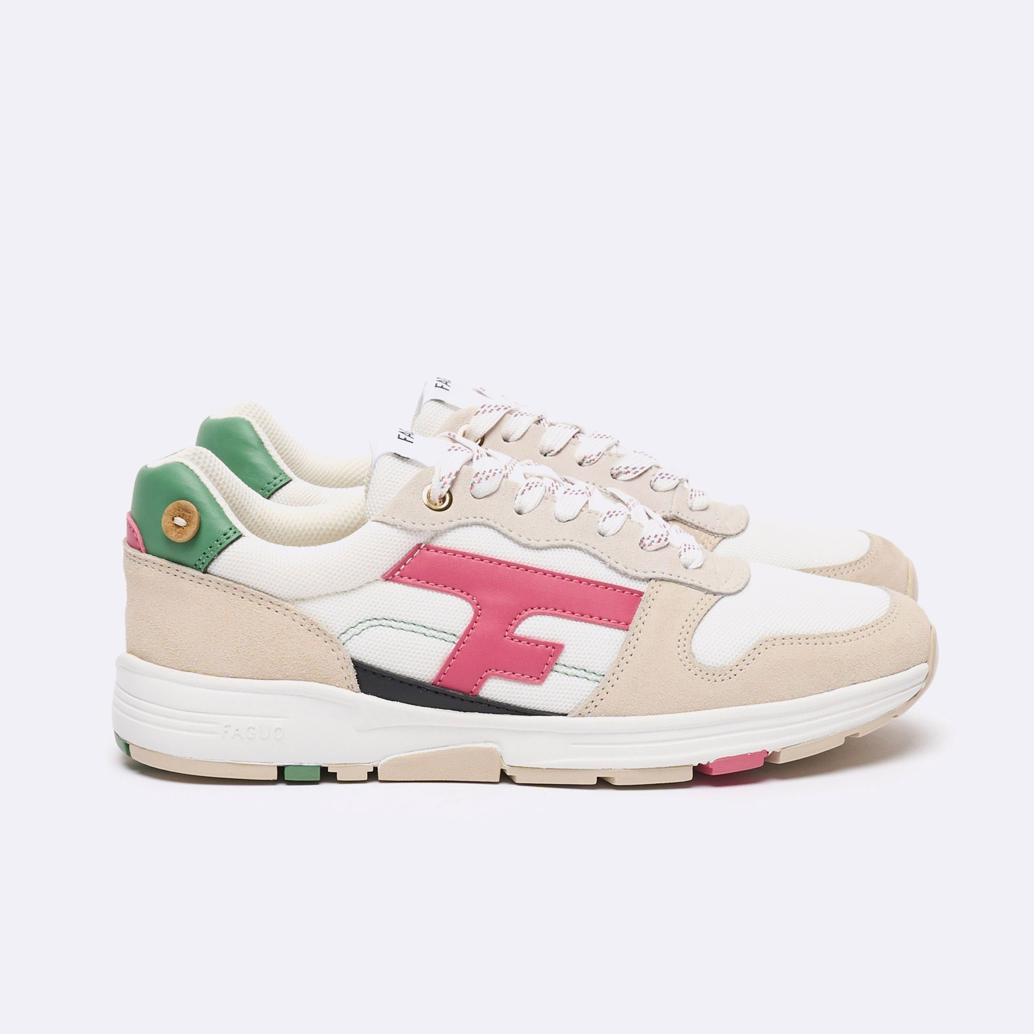 Running Blancas, Verdes & Rosas Olive - Mujer