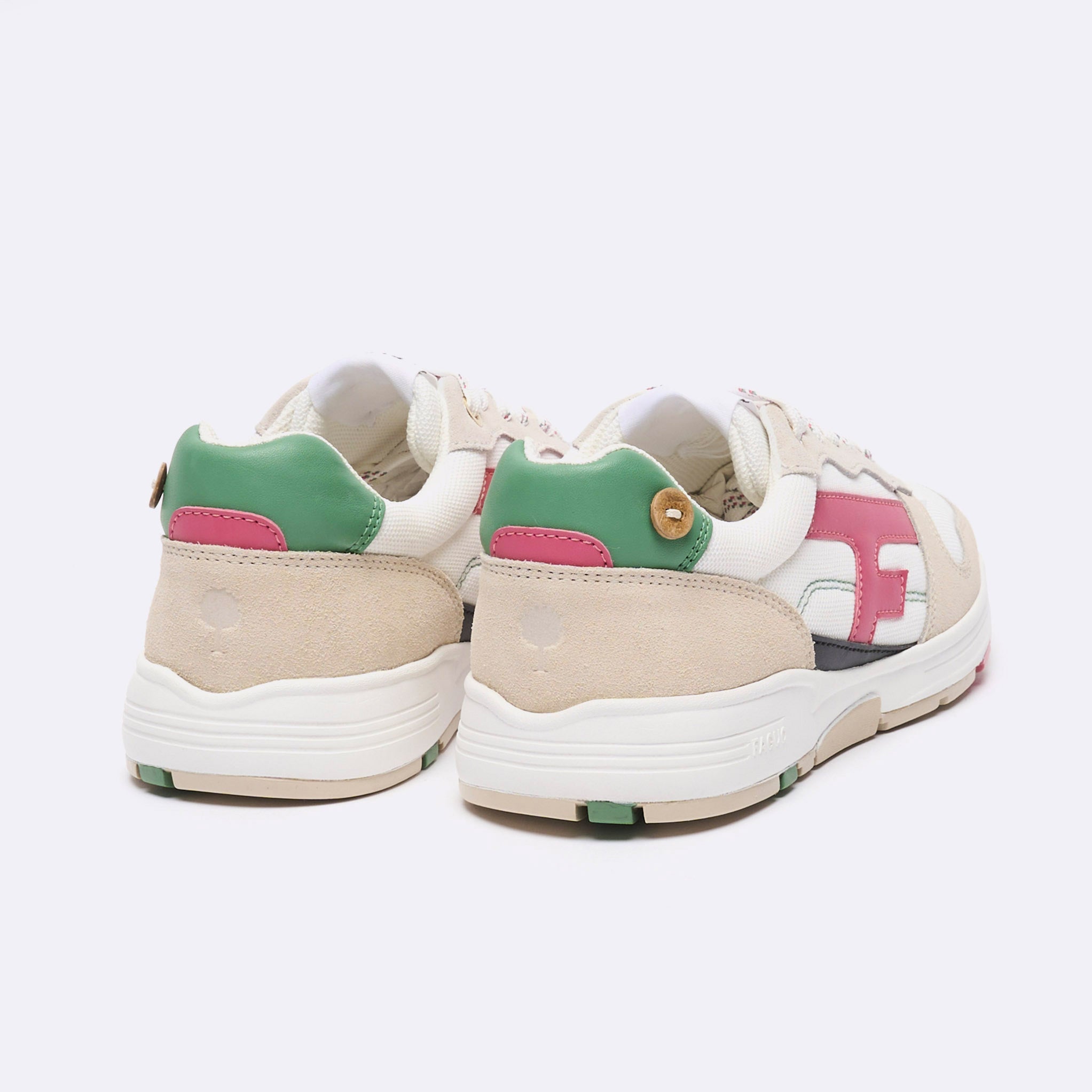 Running Blancas, Verdes & Rosas Olive - Mujer
