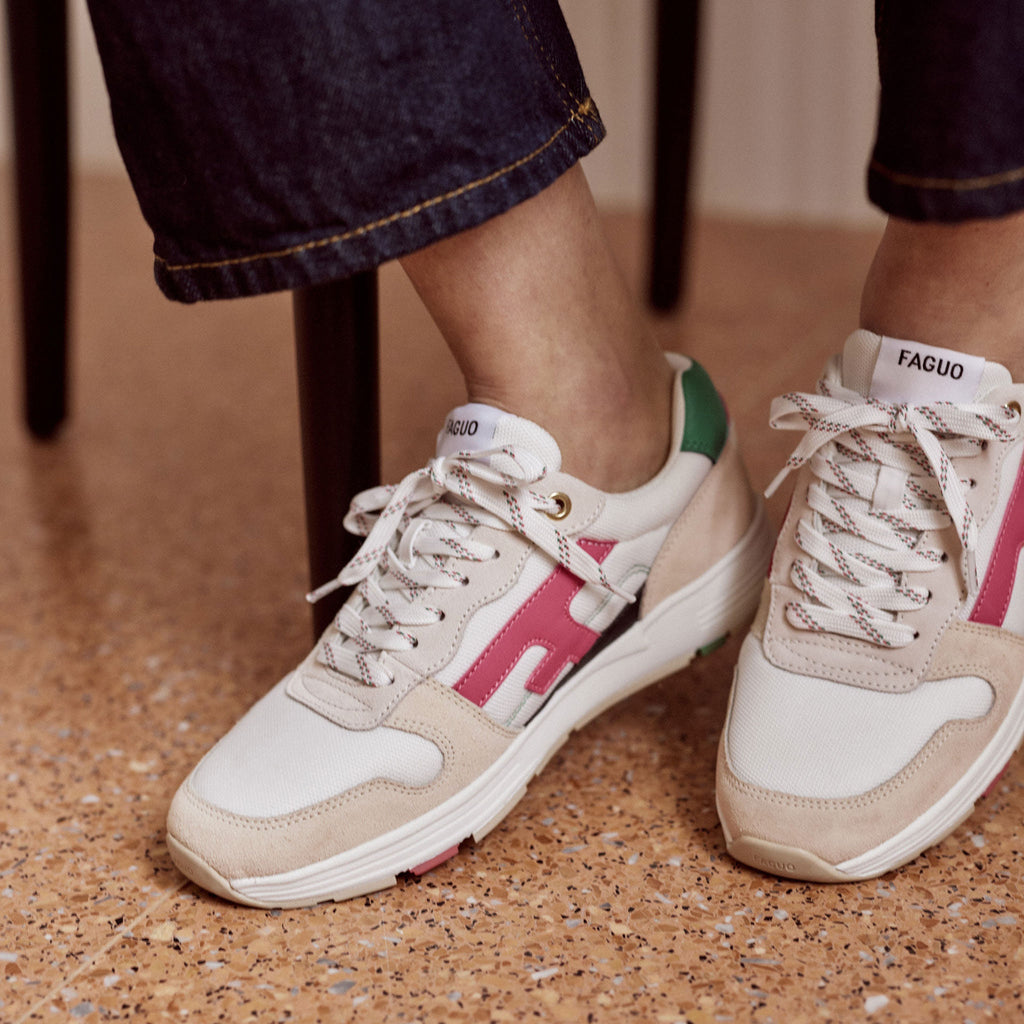 Running Blancas, Verdes & Rosas Olive - Mujer