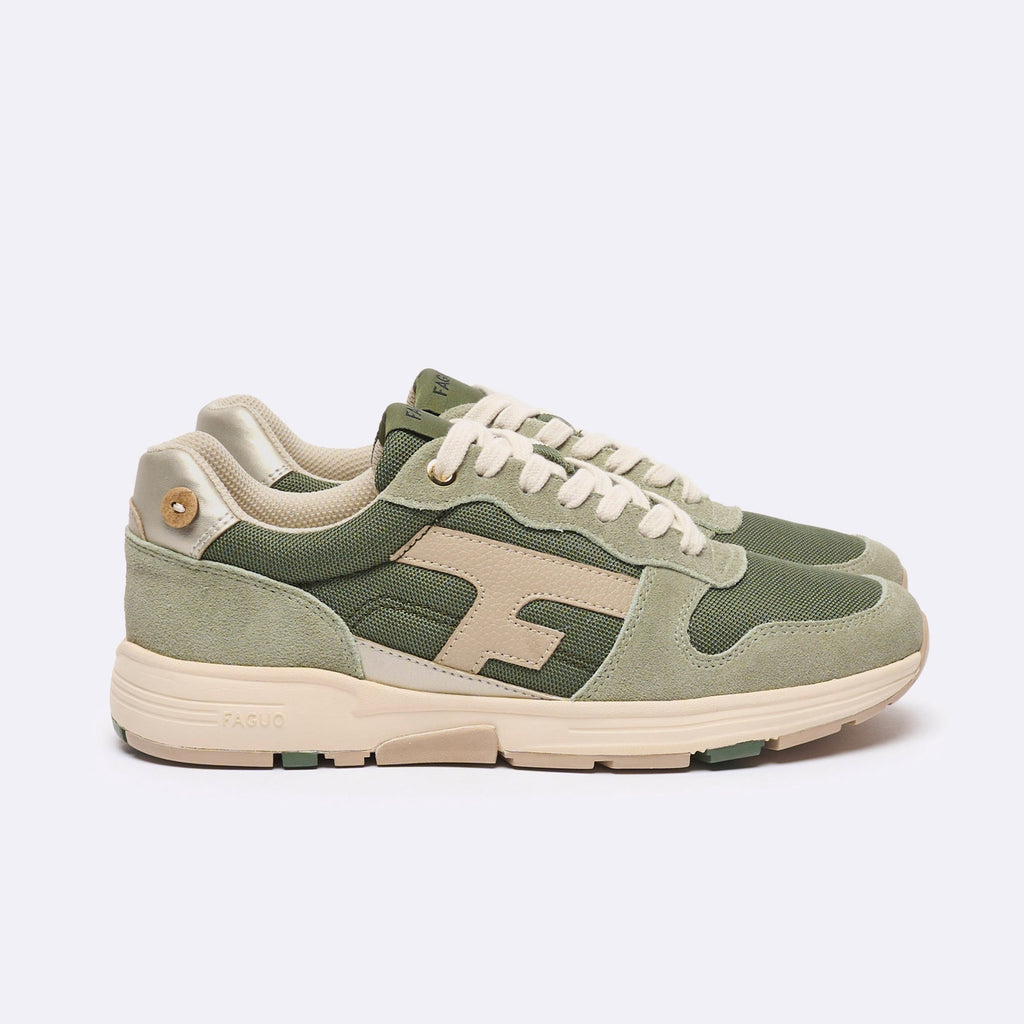 Light Khaki & Gold Running Olive - Women