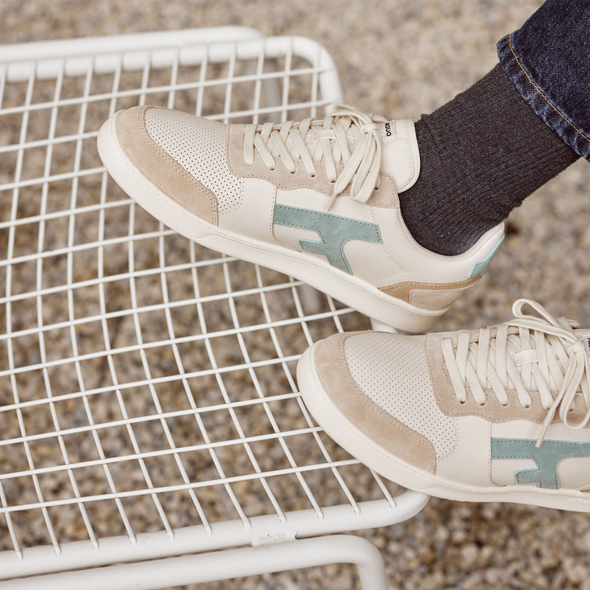 Zapatillas Bajas Crudas & Azul Claro Hazel - Hombre
