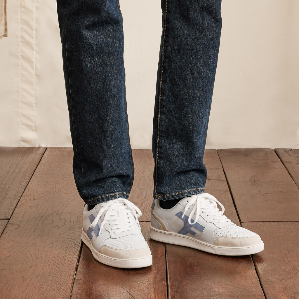 Zapatillas Bajas Blancas, Beige & Azules Hazel - Mixto