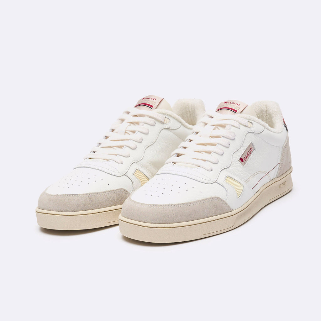 Baskets Basses Blanches & Rouges Commute 1 - Homme