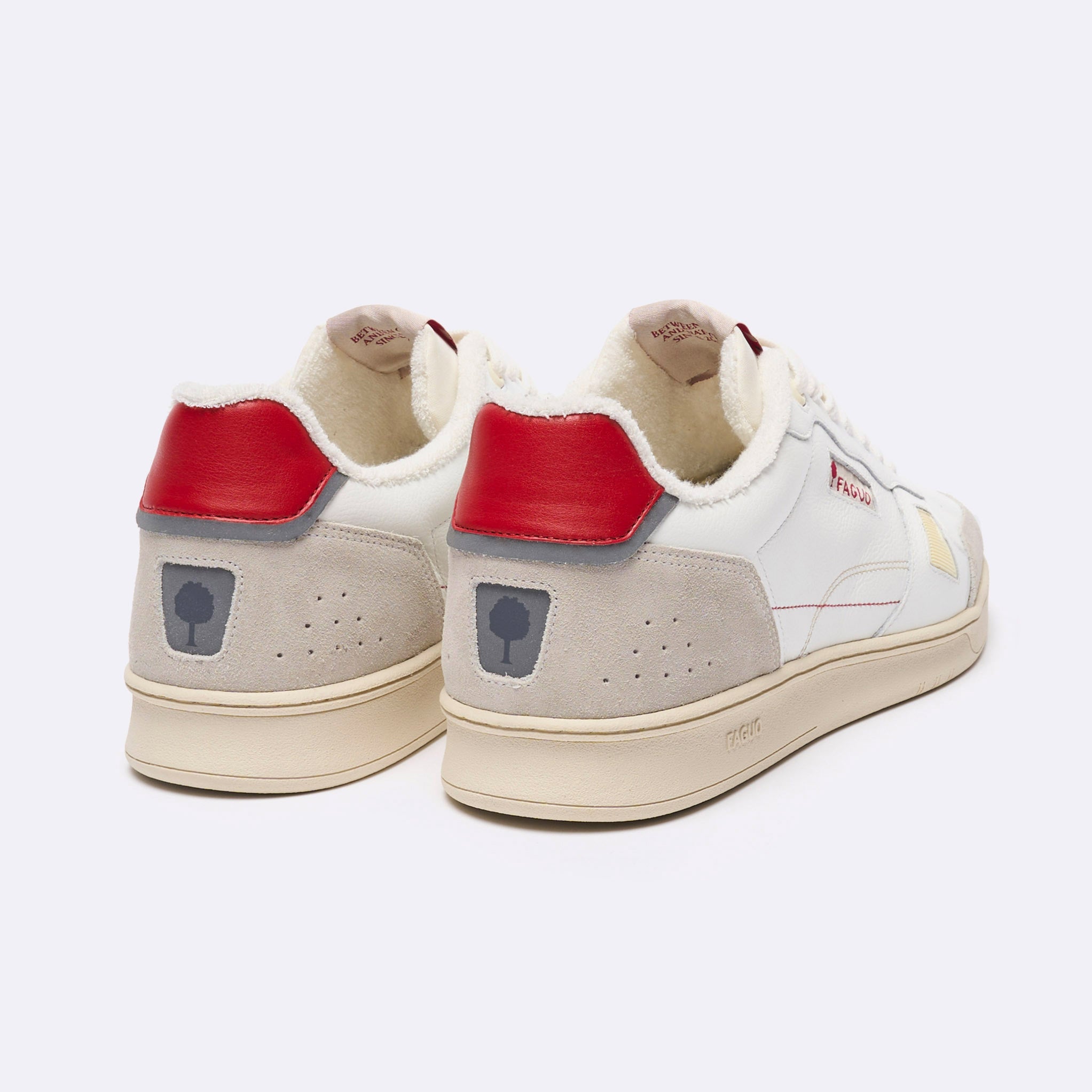Baskets Basses Blanches & Rouges Commute 1 - Homme
