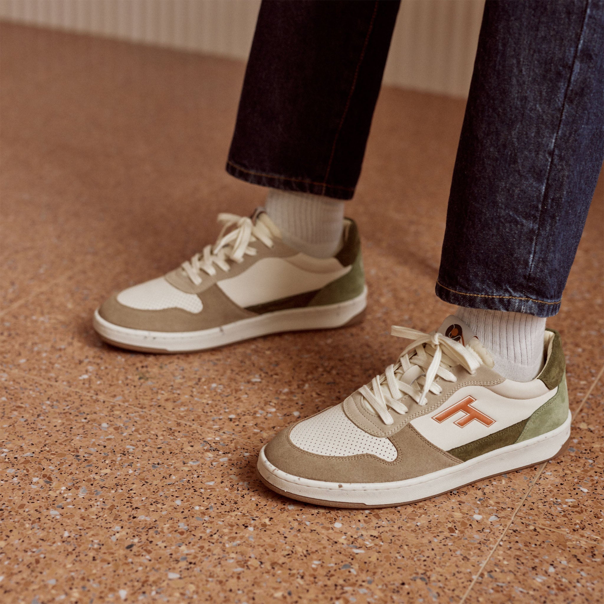 Zapatillas Bajas Crudas, Beige & Caqui Alder - Hombre