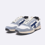White & Blue Running Shoes Olive - Men