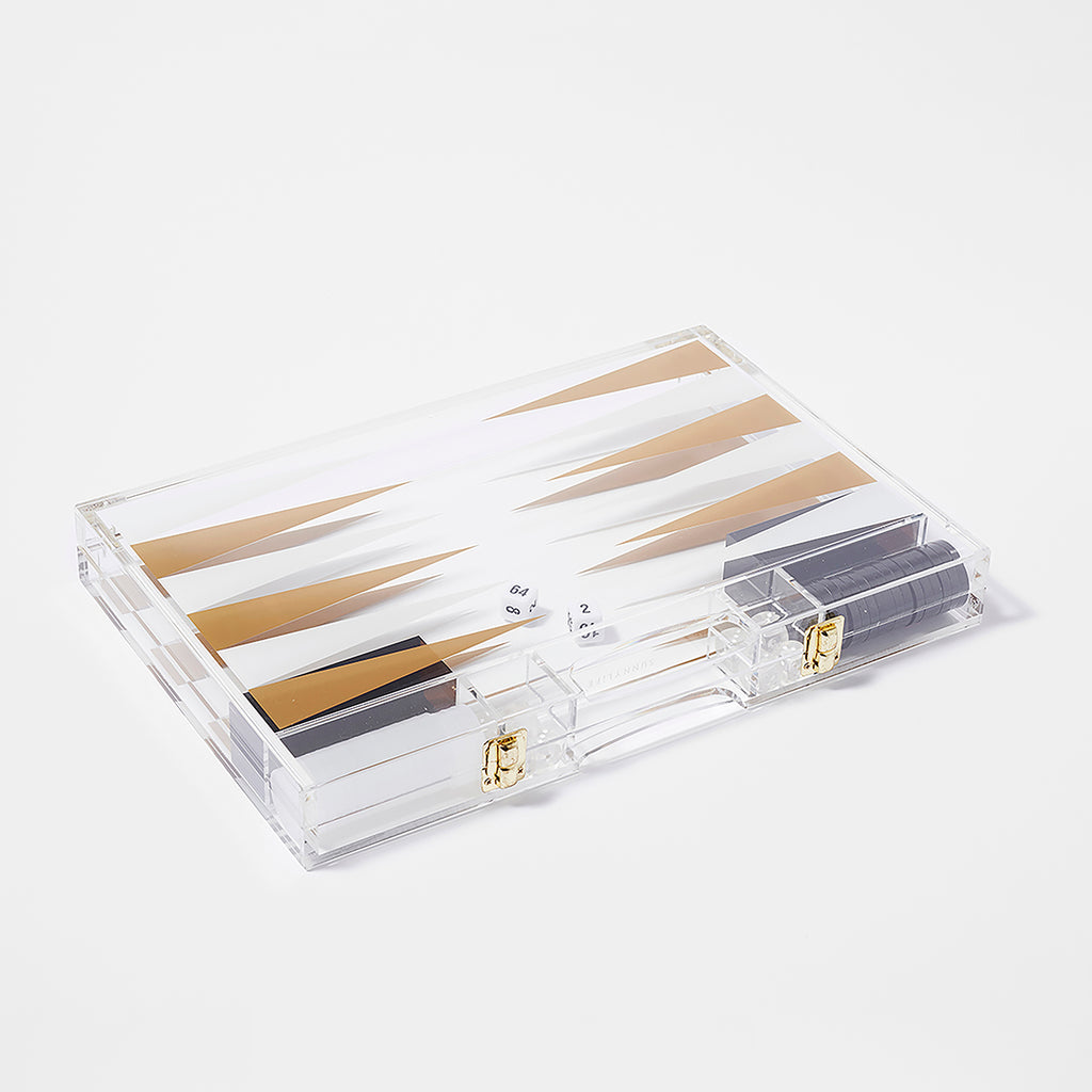 Jeu De Société Backgammon En Lucite