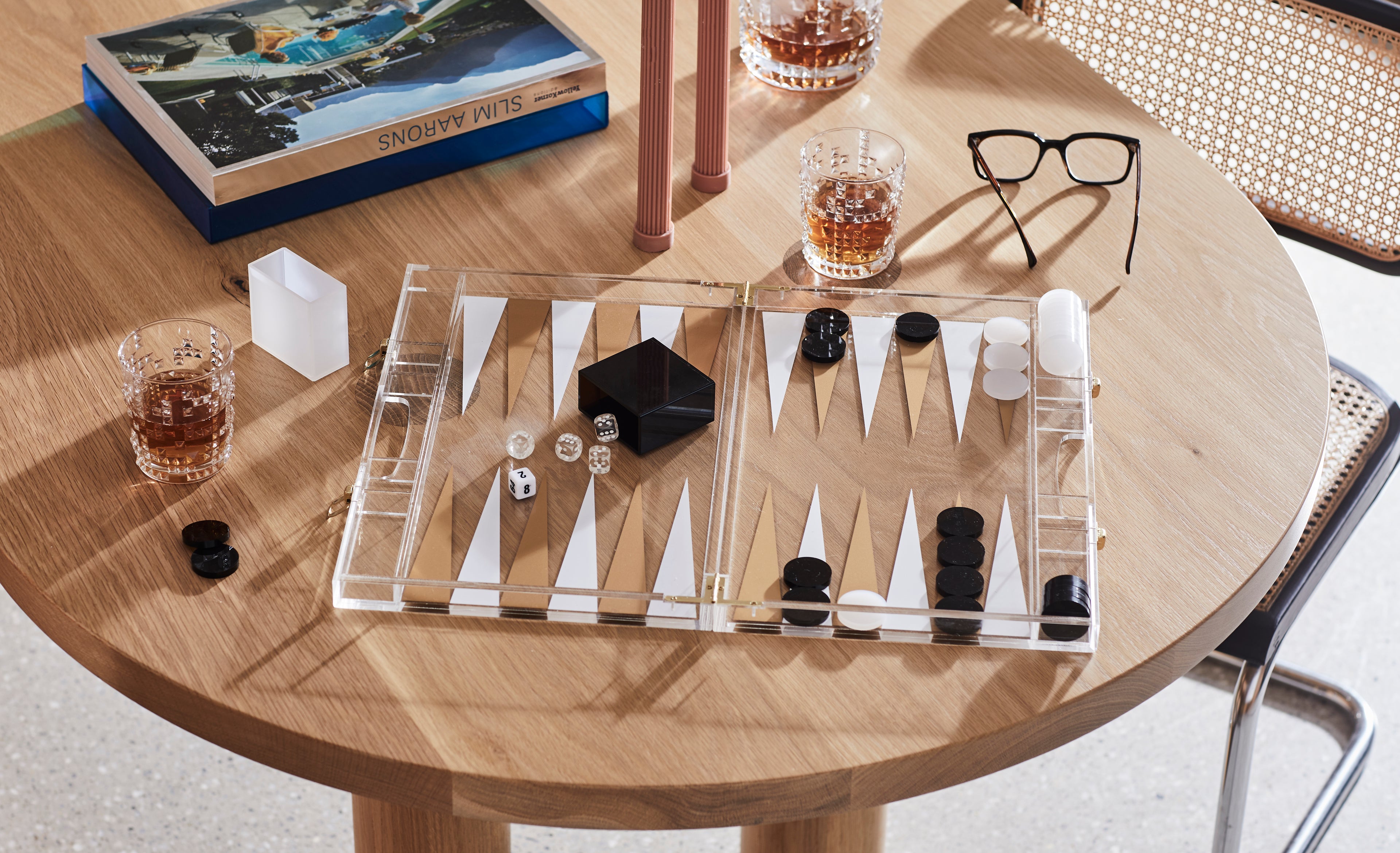 Jeu De Société Backgammon En Lucite