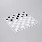 Juego de damas y ajedrez Crystal Lucite - Marrón y transparente