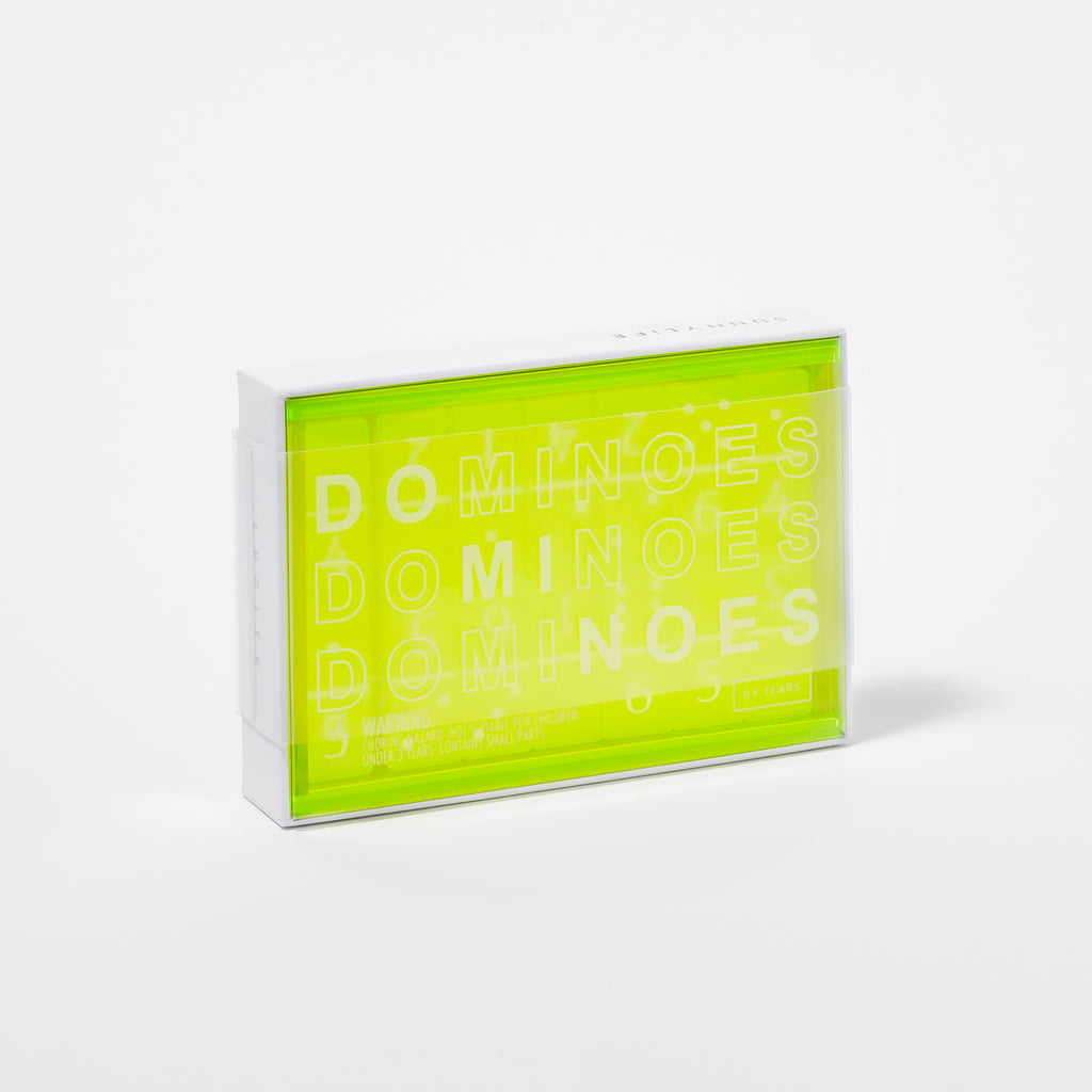 Juego de dominó Crystal Lucite - Amarillo
