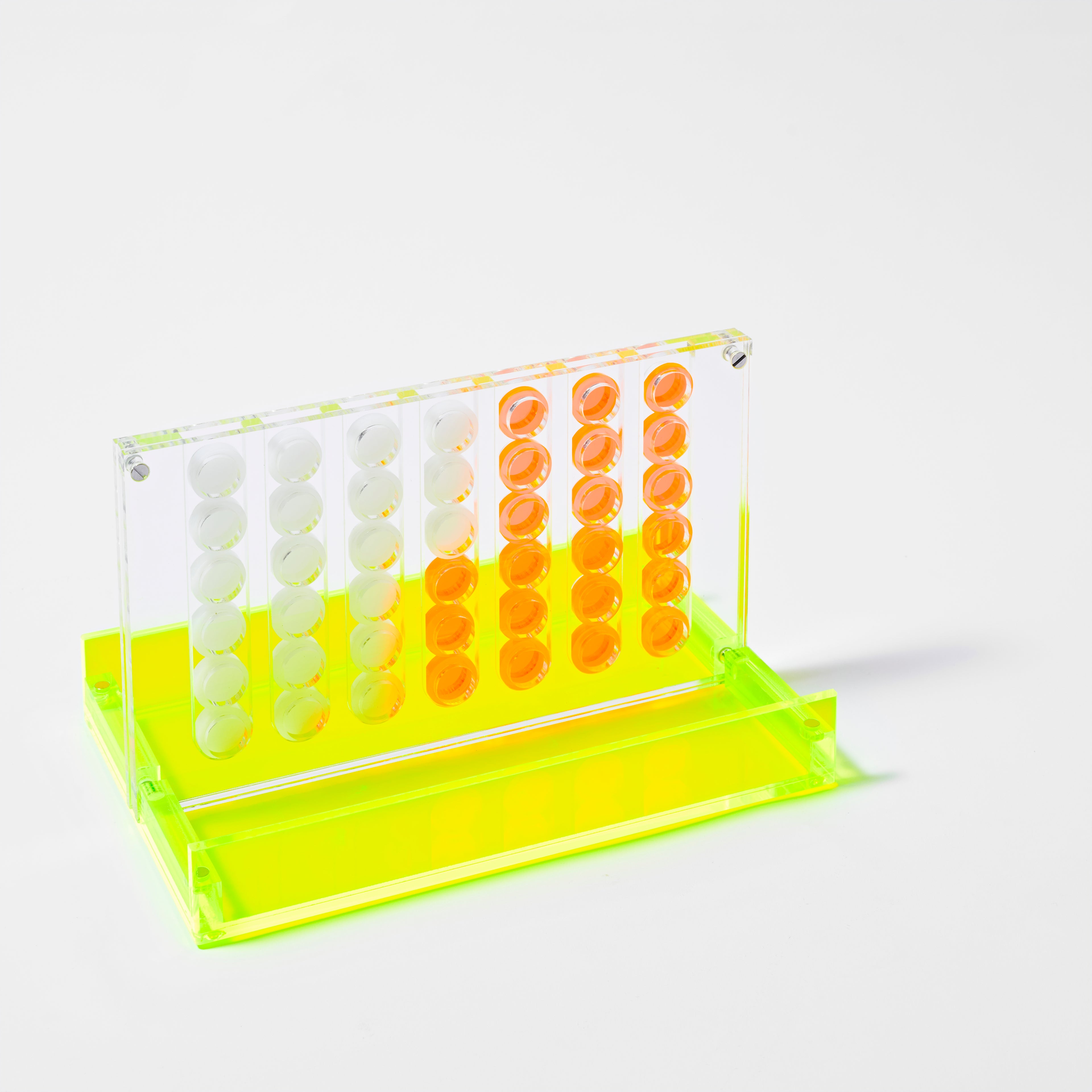 Mini juego Crystal Lucite 4 en 1 - Amarillo y naranja