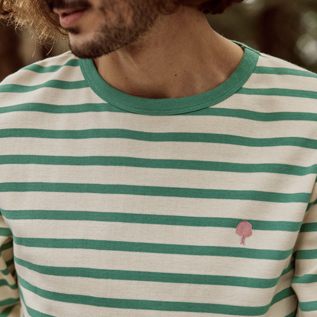 Ecru & Green Aubrac T-Shirt - Men