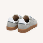 Light Grey Suede Leather Trainers