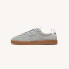 Light Grey Suede Leather Trainers