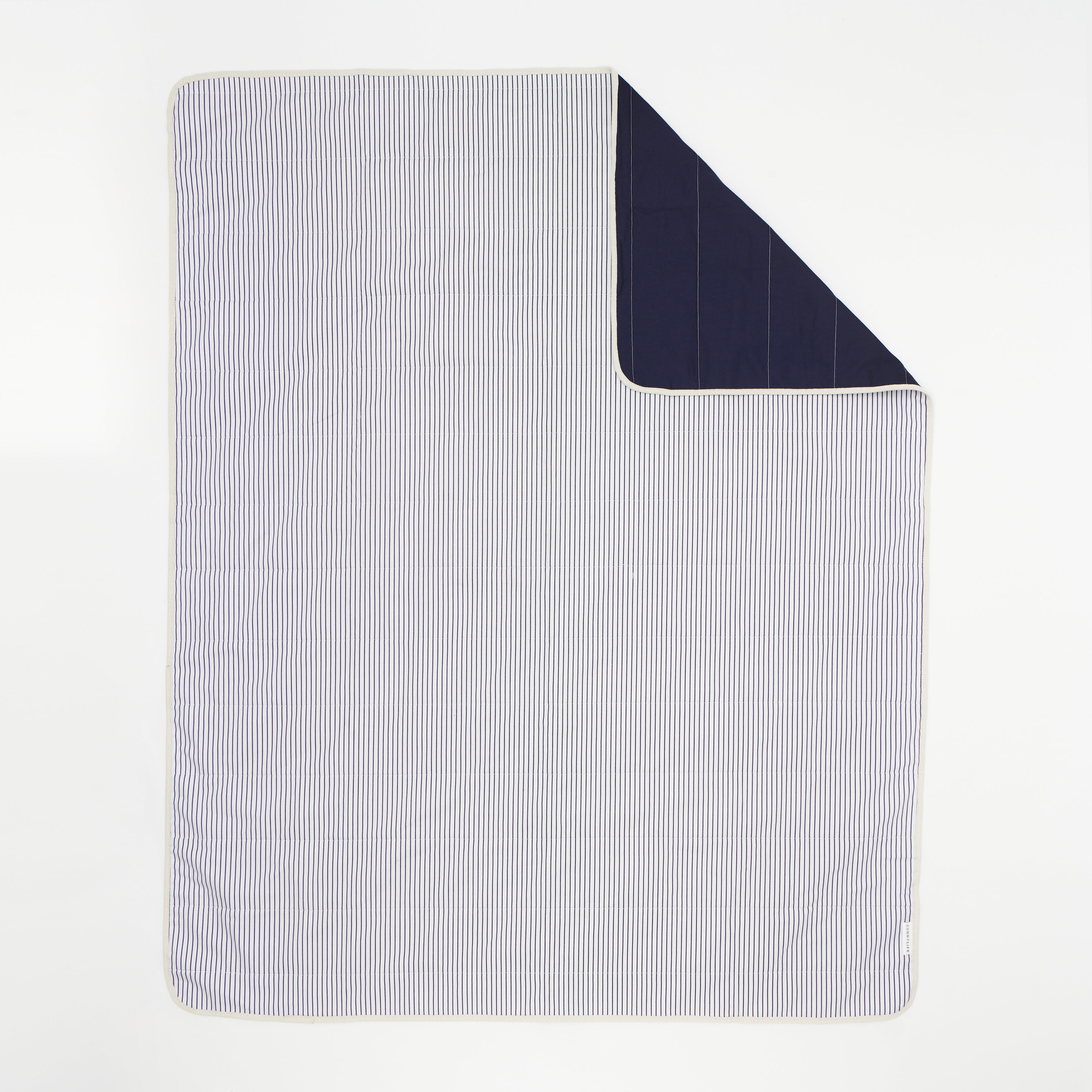 Picnic Tablecloth - Beige and Brown Striped