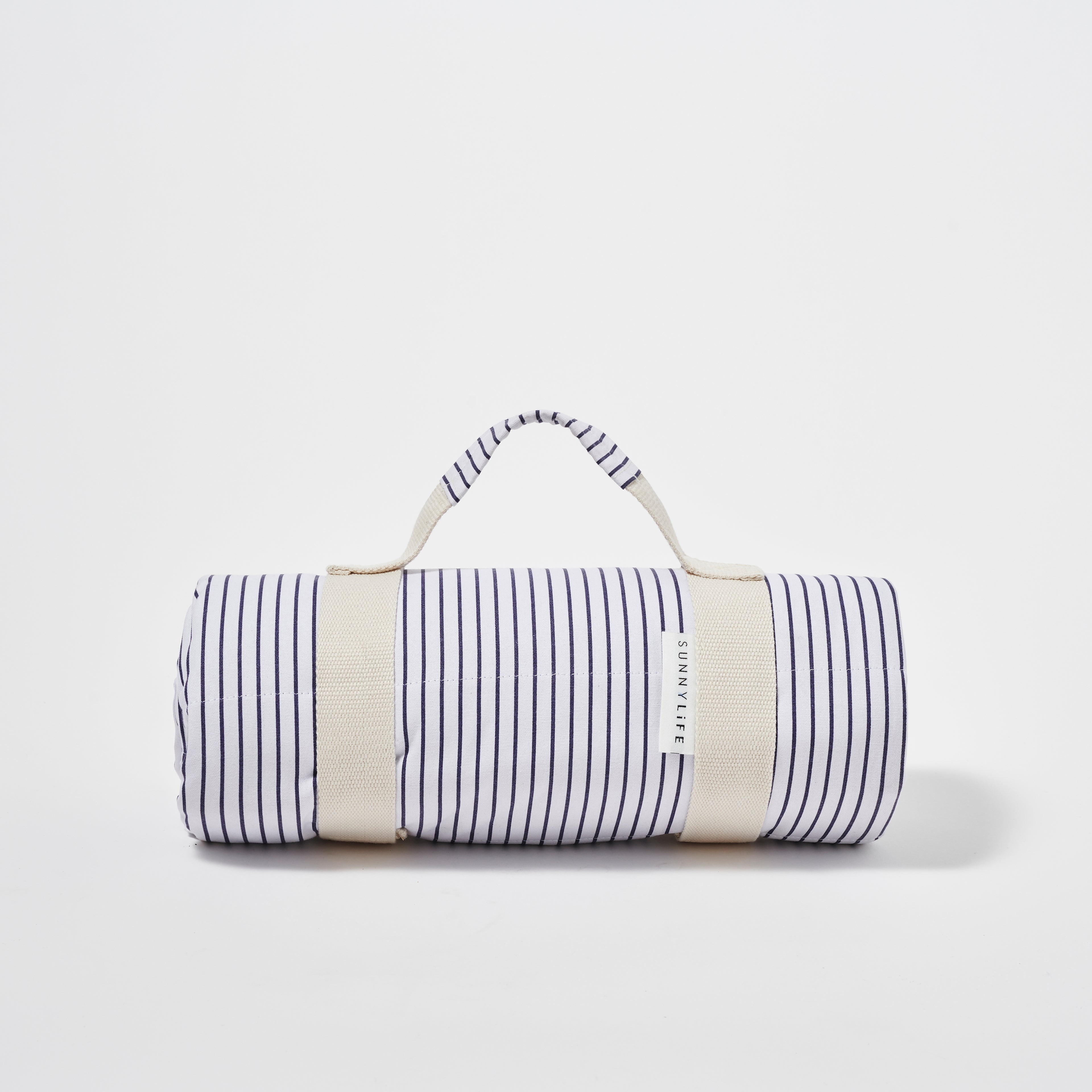 Picnic Tablecloth - Beige and Brown Striped