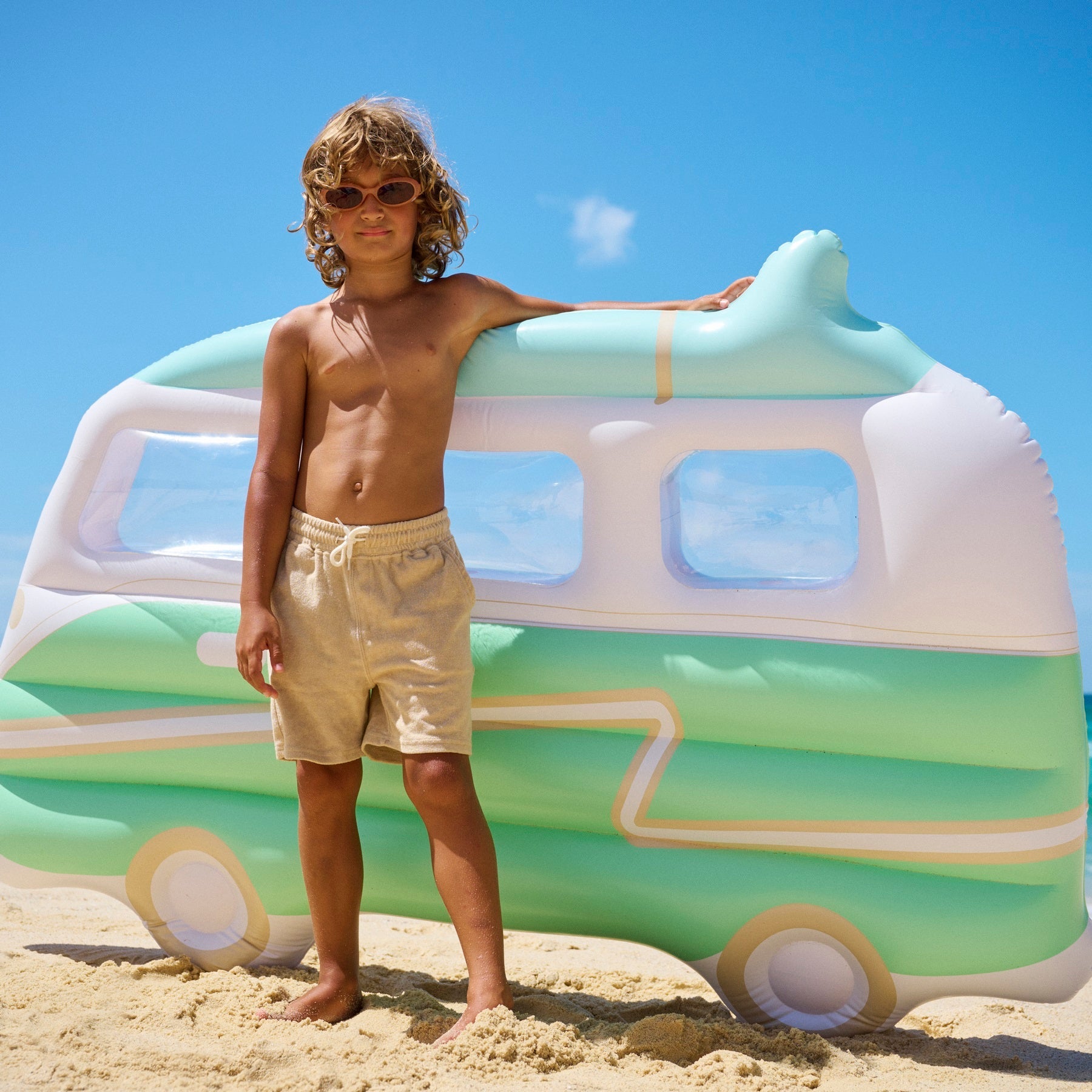 Matelas Flottant Van Campervan Adulte - Imprimé Fond Vert