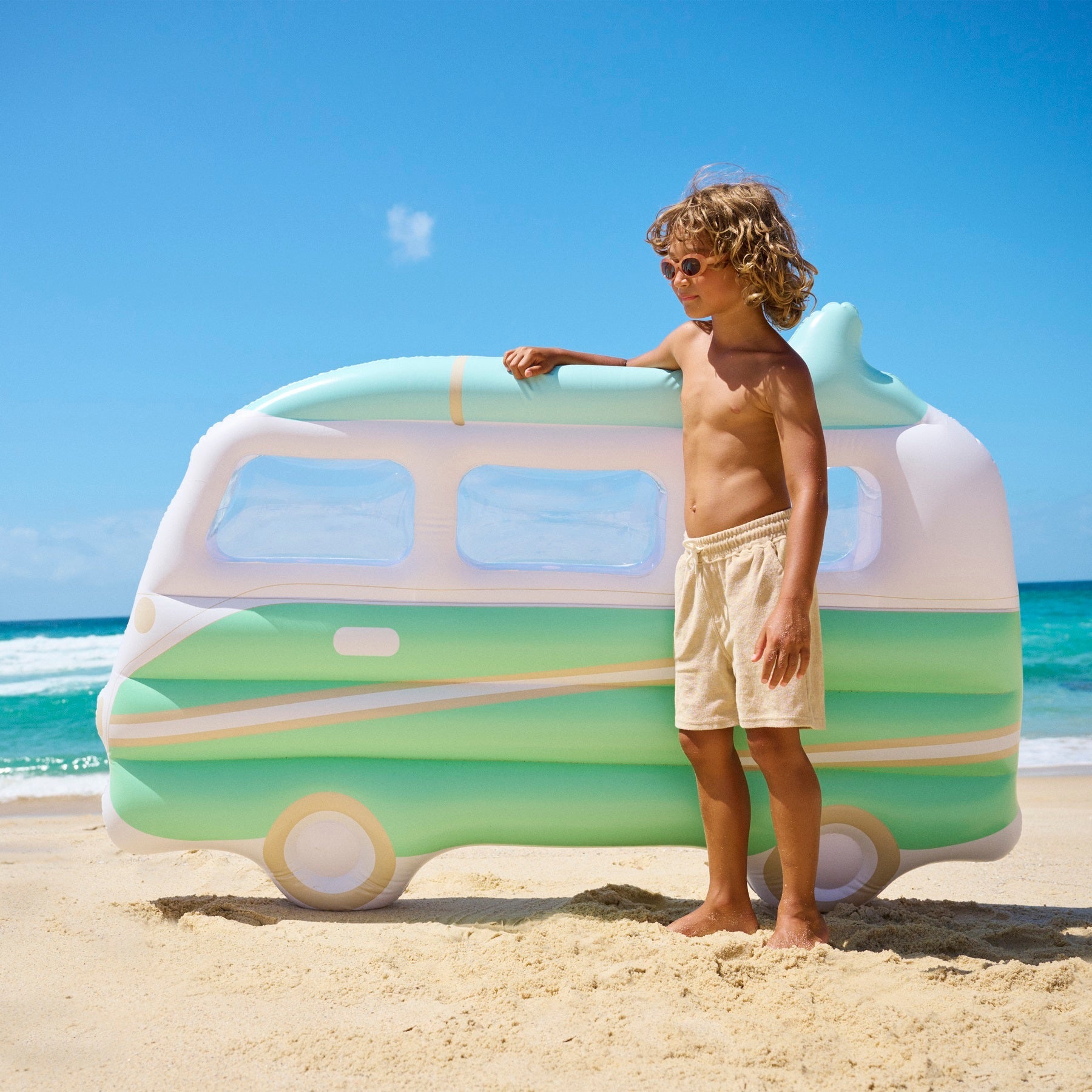 Matelas Flottant Van Campervan Adulte - Imprimé Fond Vert