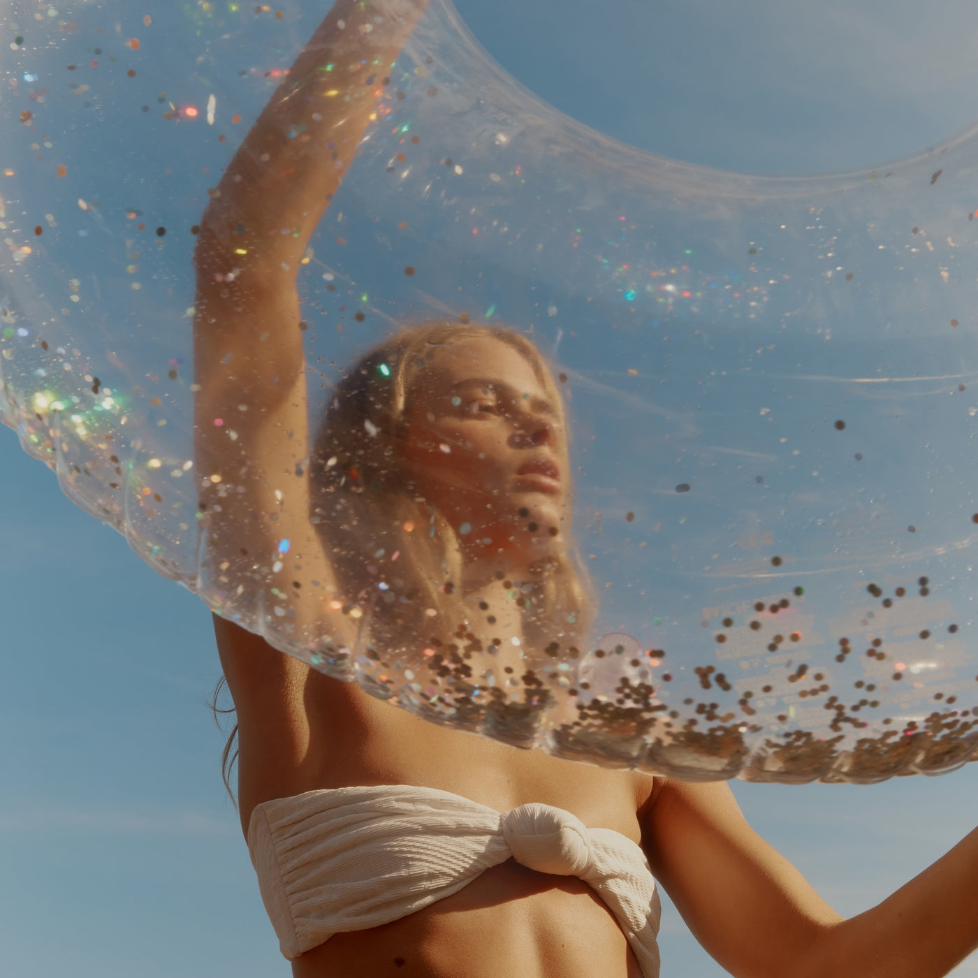Glitter Adult Float - Transparent Sequins