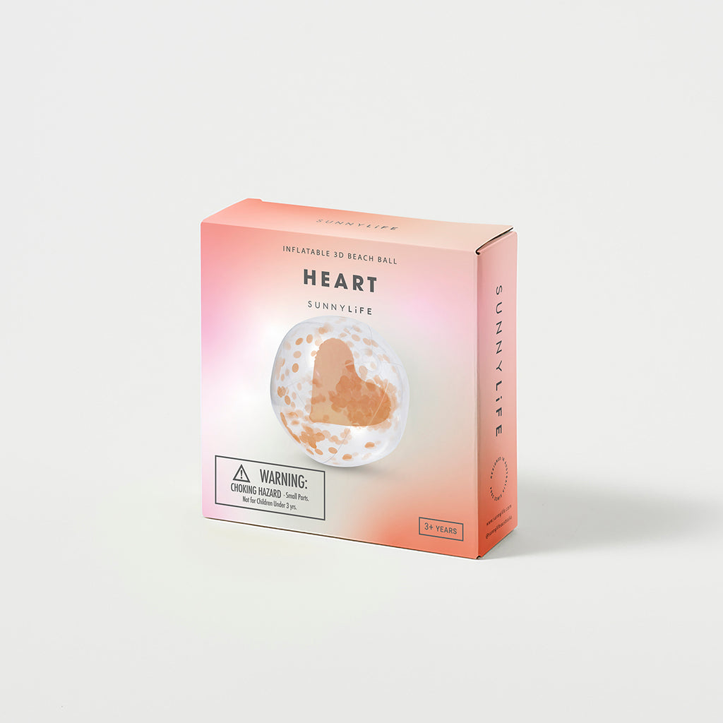 Ballon De Plage Gonflable 3D - Cœur