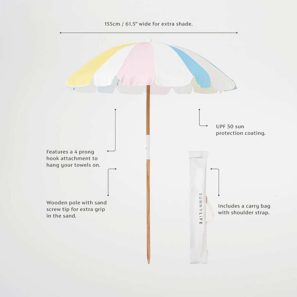 Utopia Beach Umbrella - Multicolor