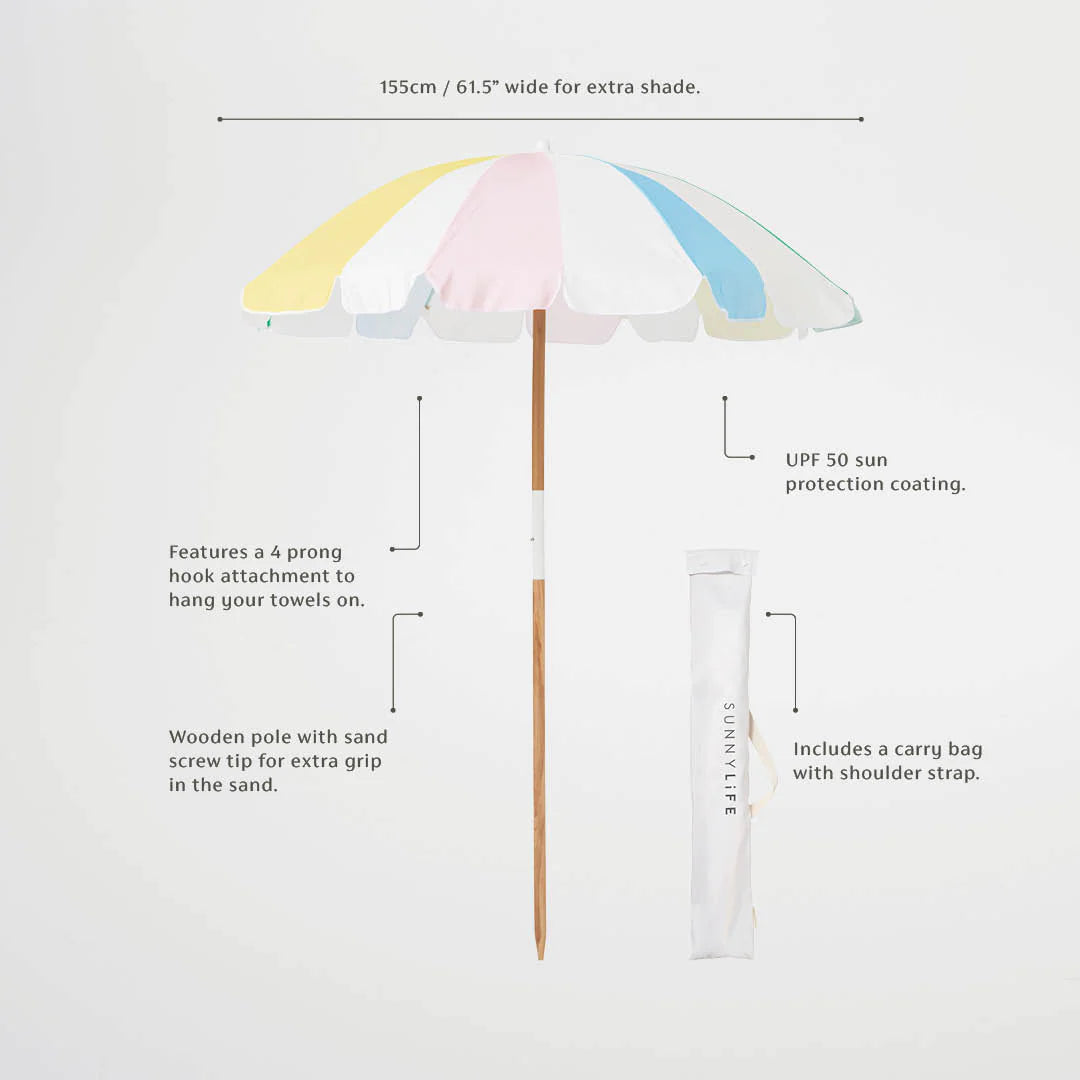 Utopia Beach Umbrella - Multicolor