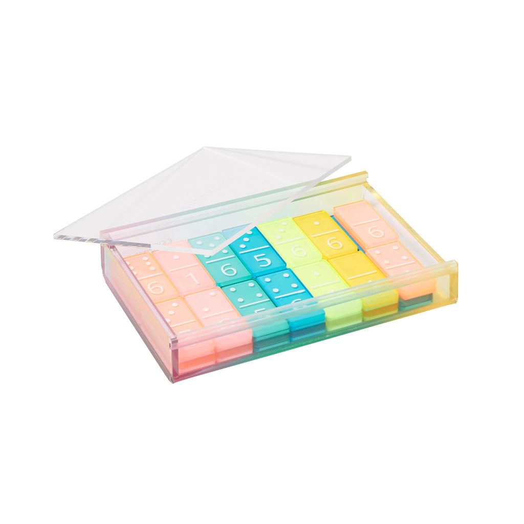 Lucite Crystal Domino Game - Multicolor