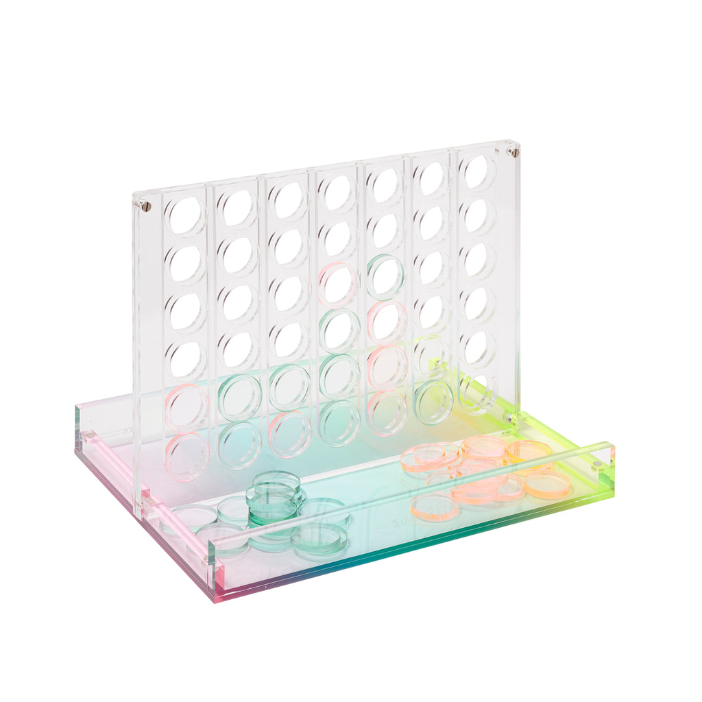 4-in-1 Crystal Lucite Game - Multicolor