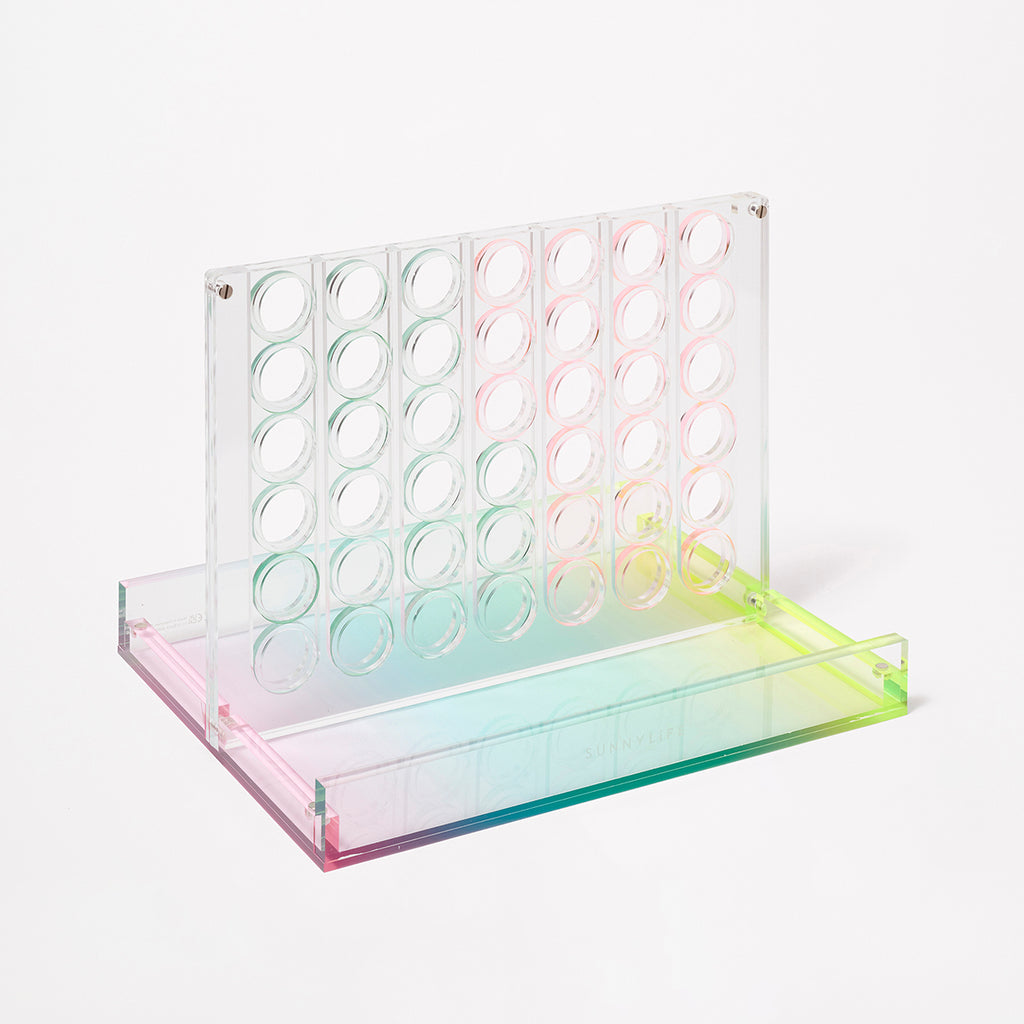 4-in-1 Crystal Lucite Game - Multicolor