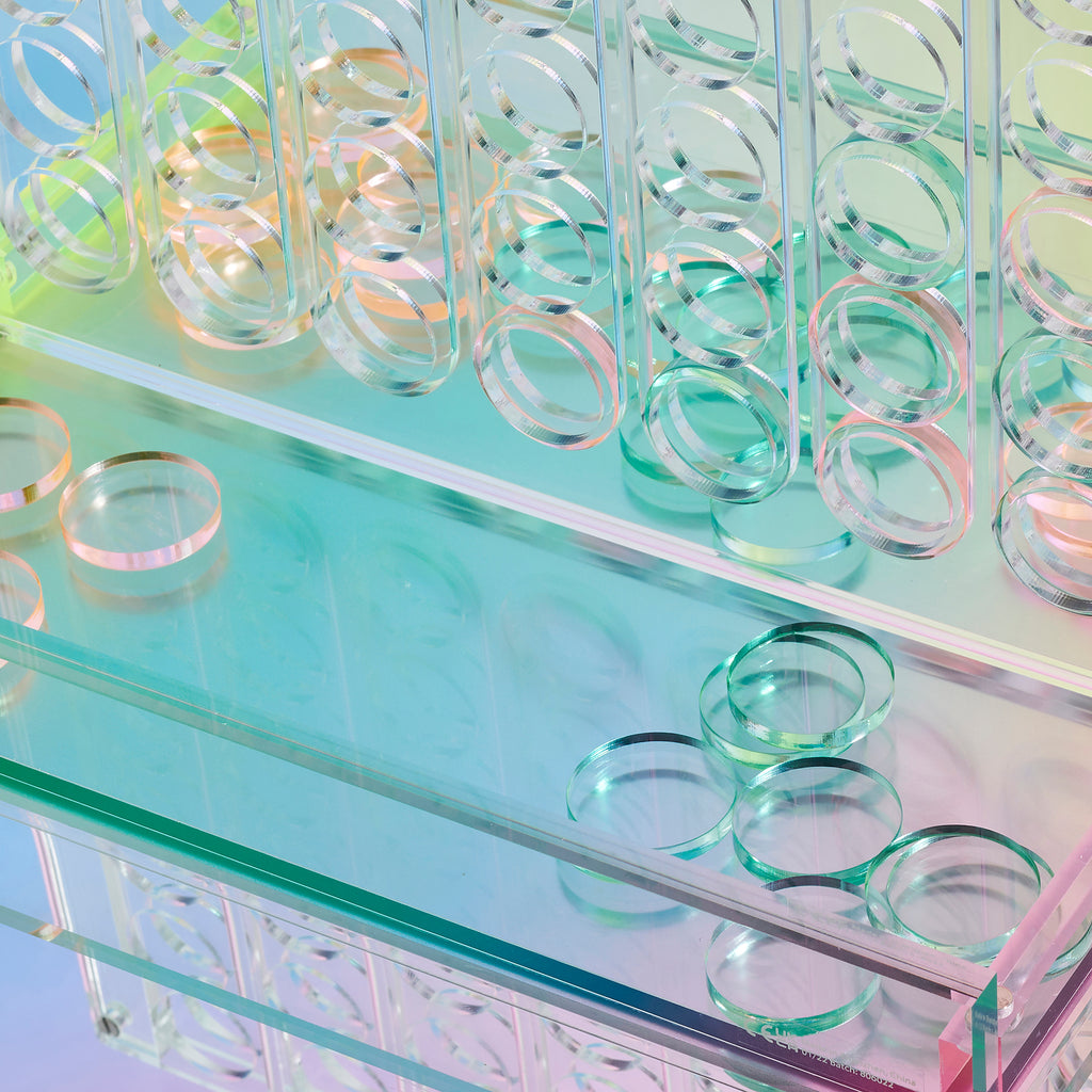 4-in-1 Crystal Lucite Game - Multicolor