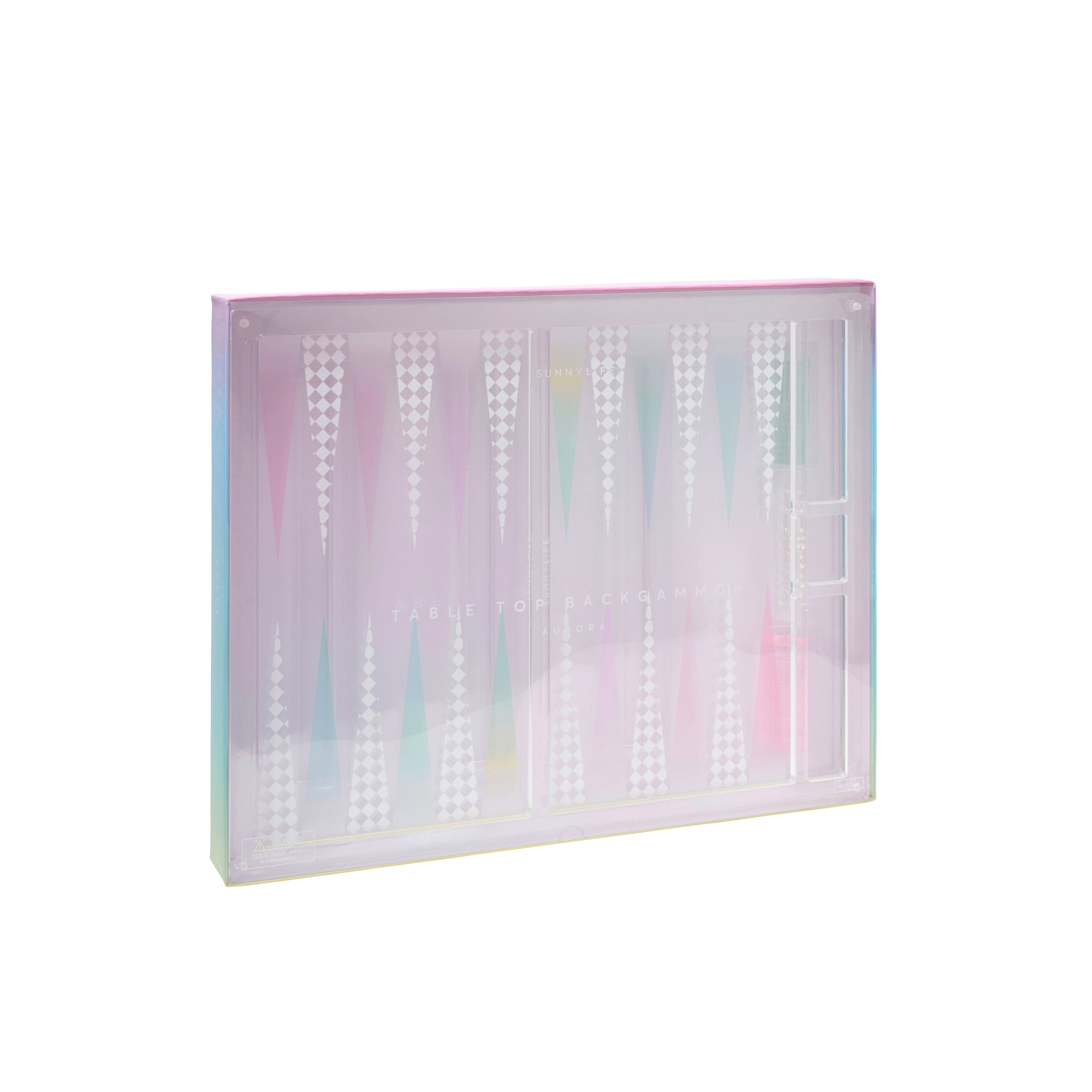 Lucite Crystal Backgammon Board - Multicolor