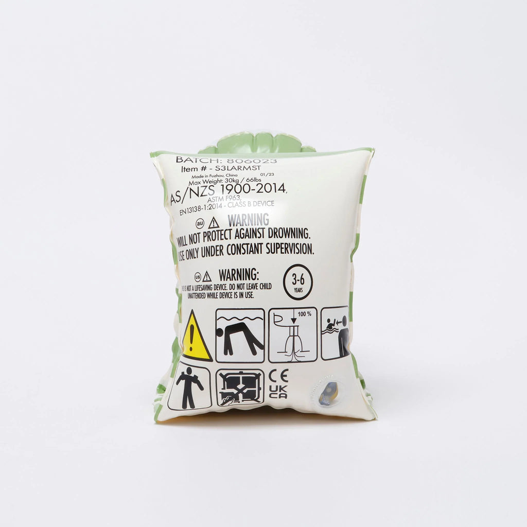 Brassards Shark Tribe Khaki - Imprimé Fond Vert