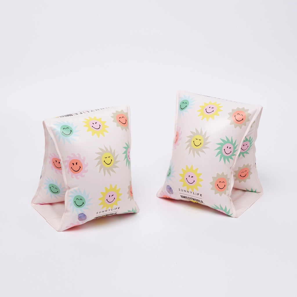 Smiley World Sol Sea Armbands - White Background Print