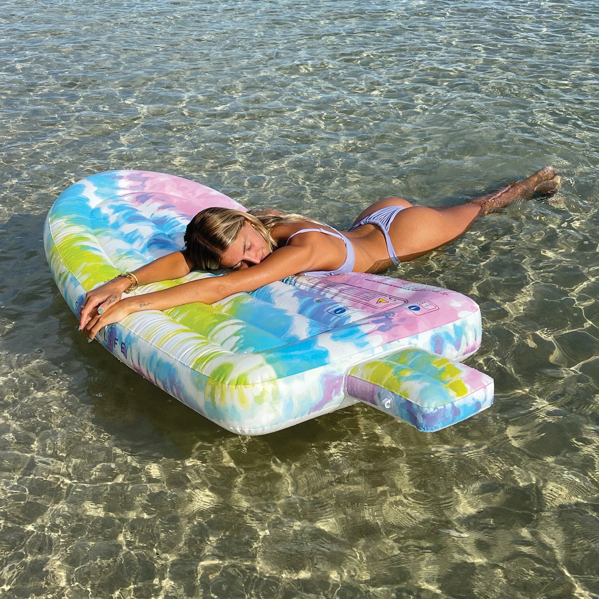 Ice Pop Tie Dye Adult Floating Mattress - Multicolor