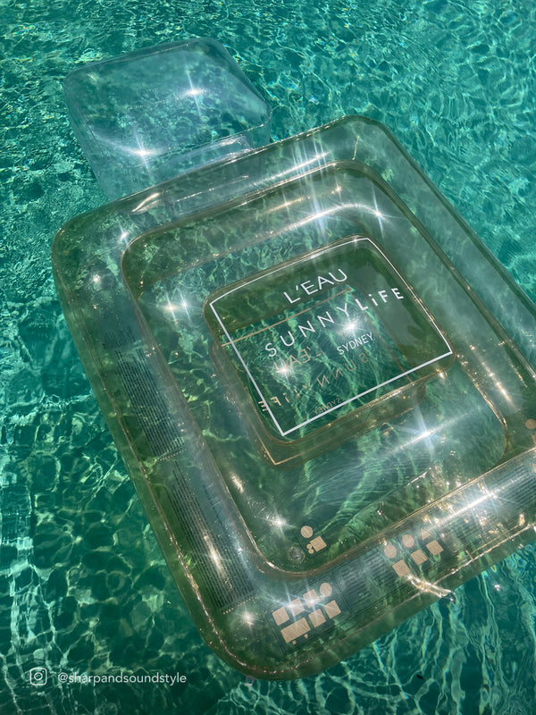 Colchón flotante para adultos con aroma a champán - Dorado