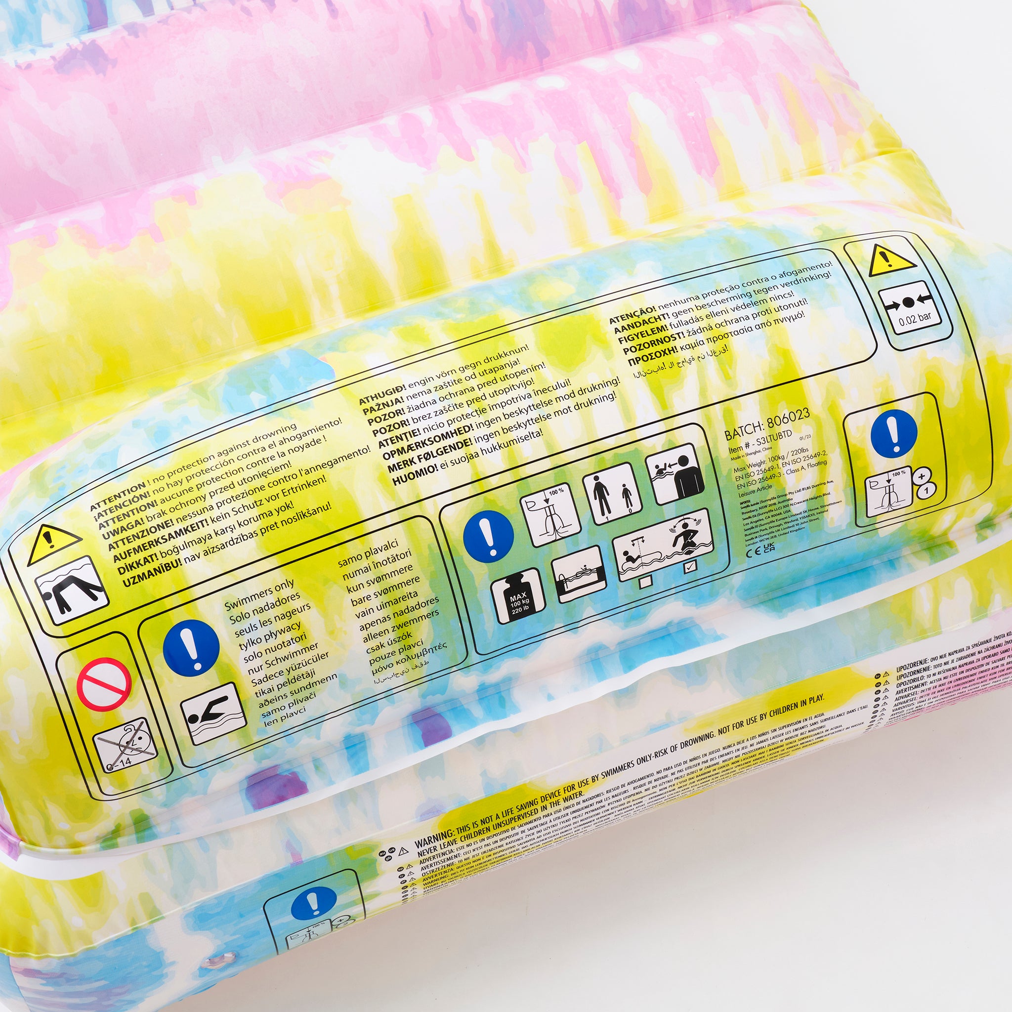 Matelas Lilo Tie Dye Sorbet