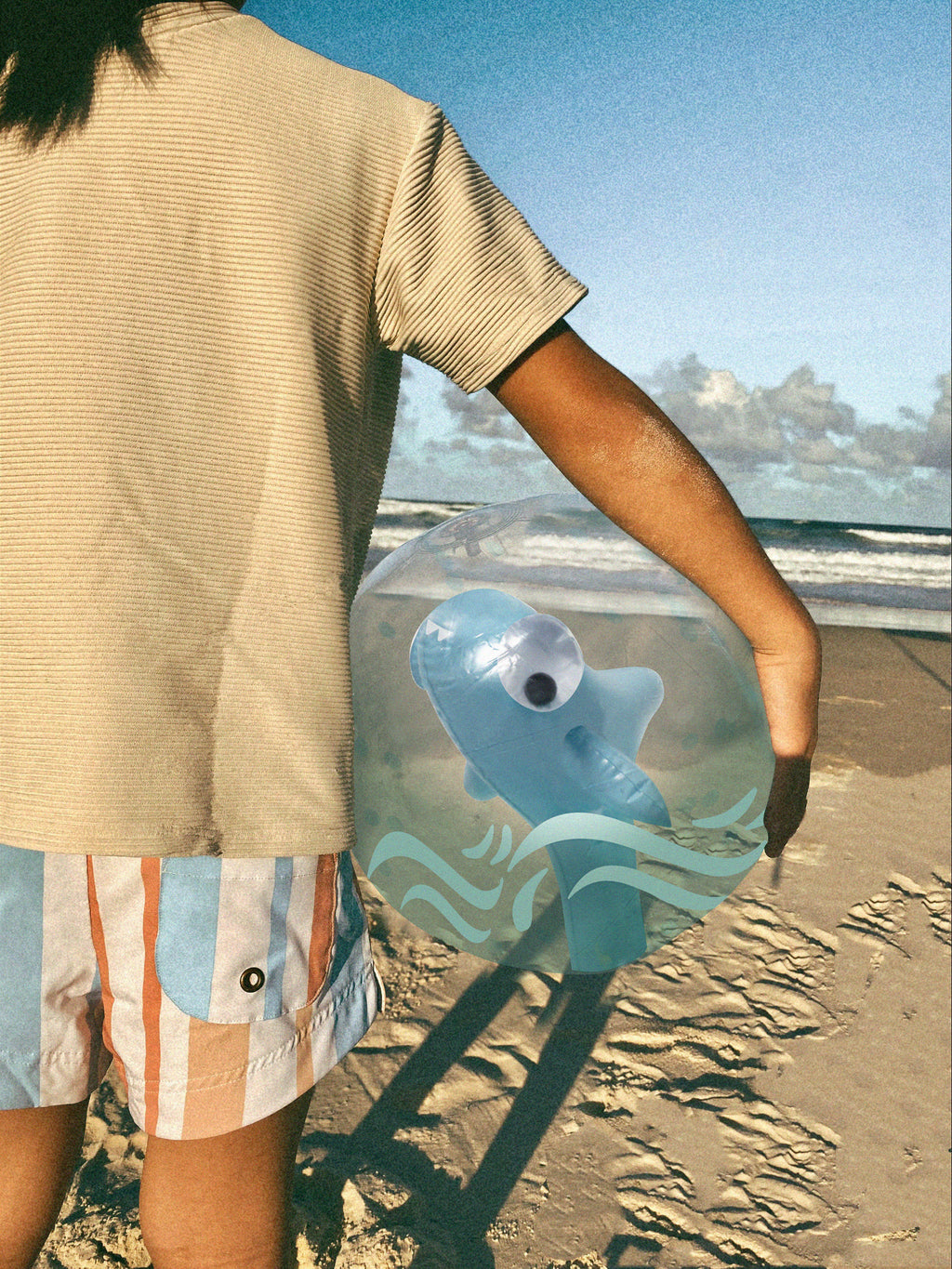 Globo Inflable 3D Shark Tribe - Transparente Y Azul