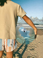 Globo Inflable 3D Shark Tribe - Transparente Y Azul