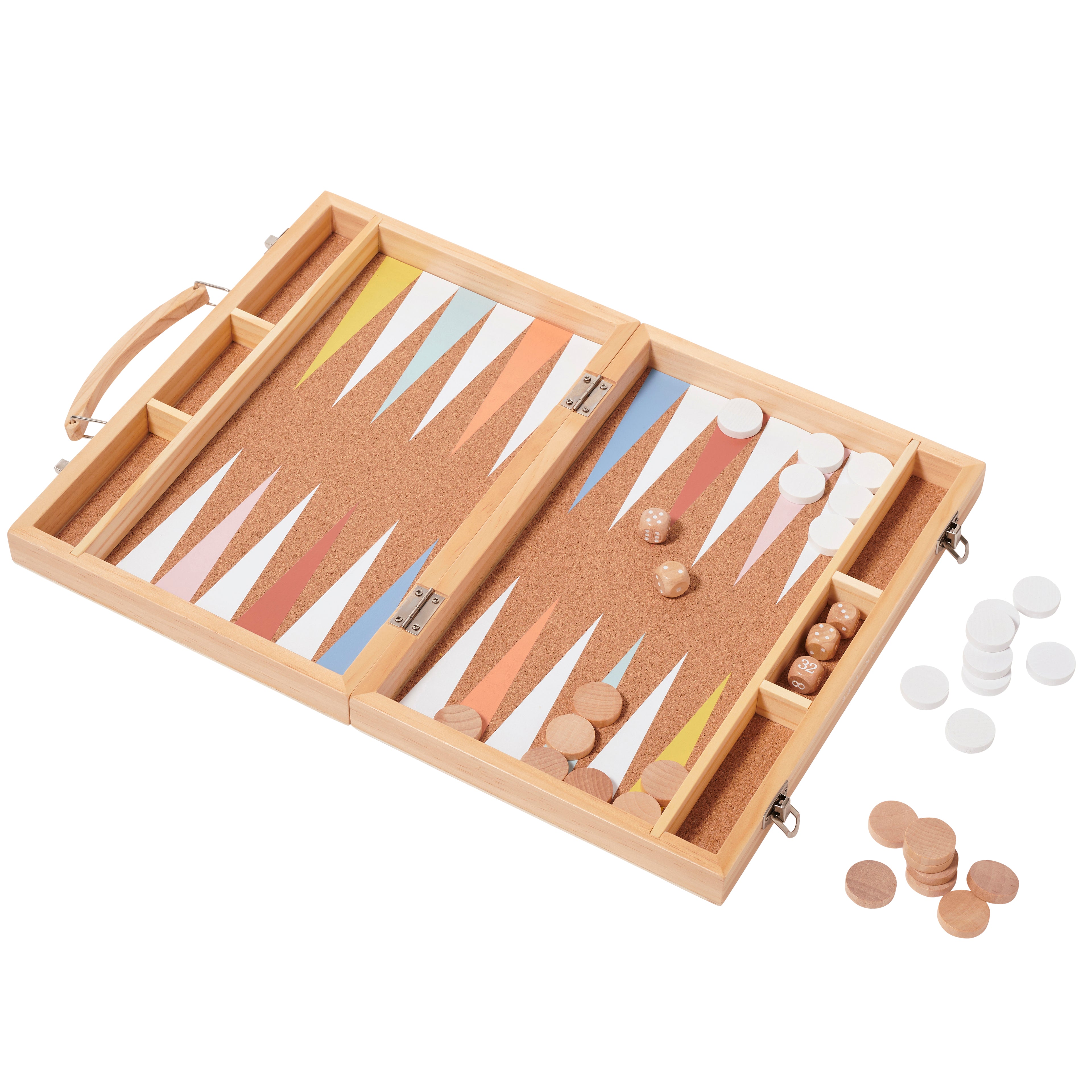 Juego de Backgammon de Madera - Impresión Fondo Marrón