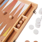 Juego de Backgammon de Madera - Impresión Fondo Marrón