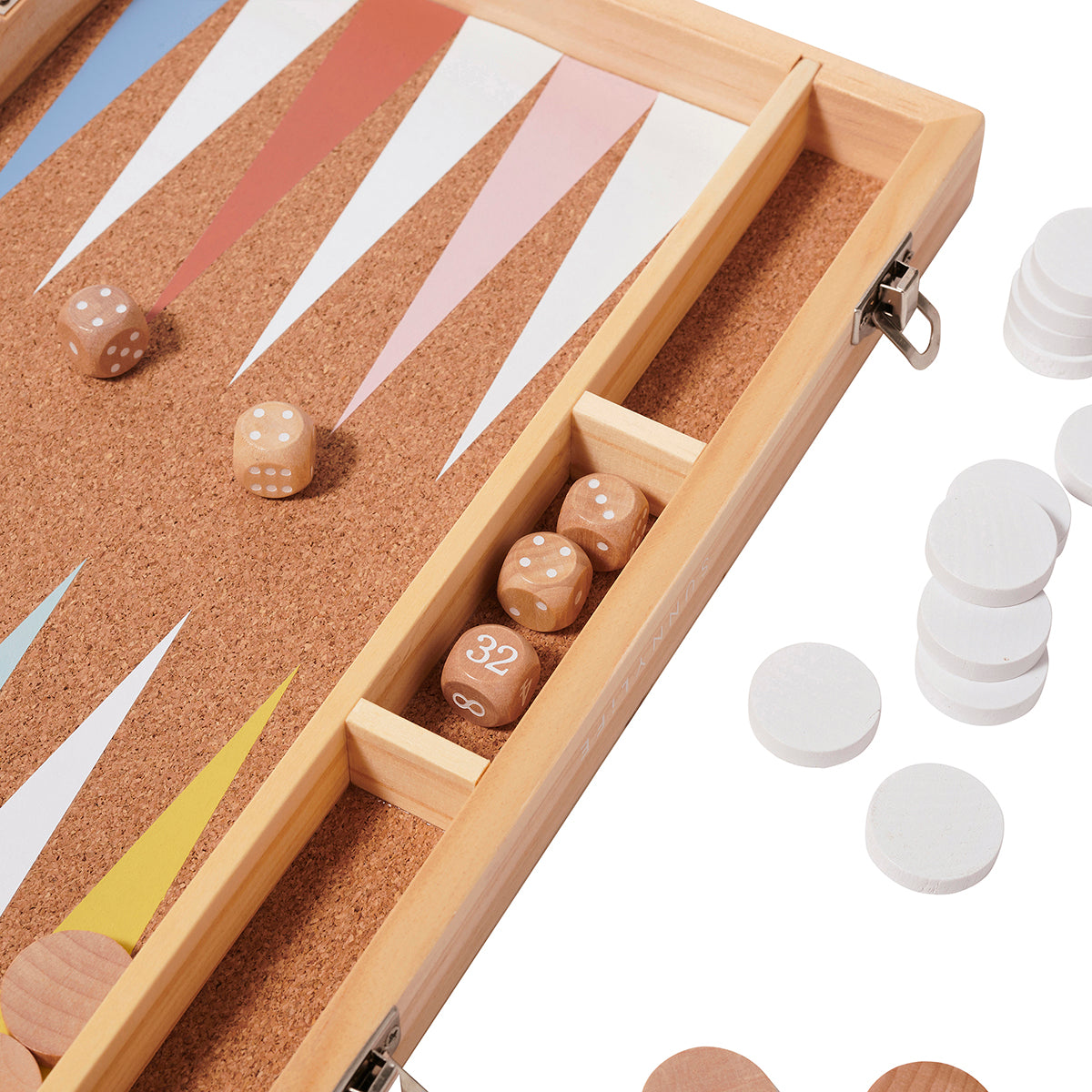 Juego de Backgammon de Madera - Impresión Fondo Marrón