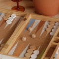 Juego de Backgammon de Madera - Impresión Fondo Marrón