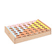 Juego de Viaje de Madera 4 en 1 - Estampado Rojo y Blanco