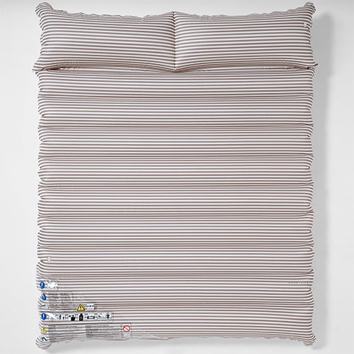 The Vacay Double Inflatable Mattress - Stone Stripe