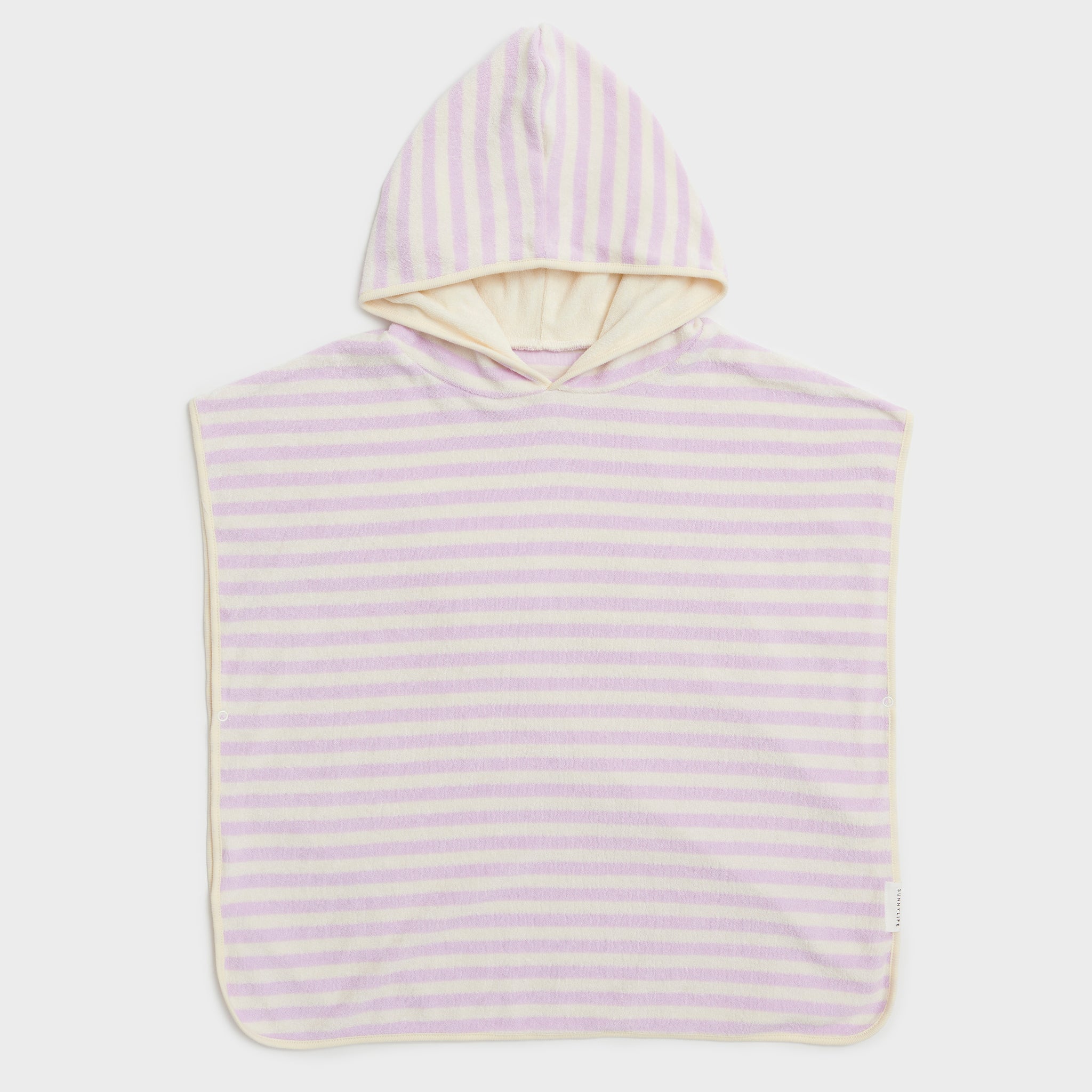 Children's Hooded Towel with Soft Lilac Swan Princess Pattern