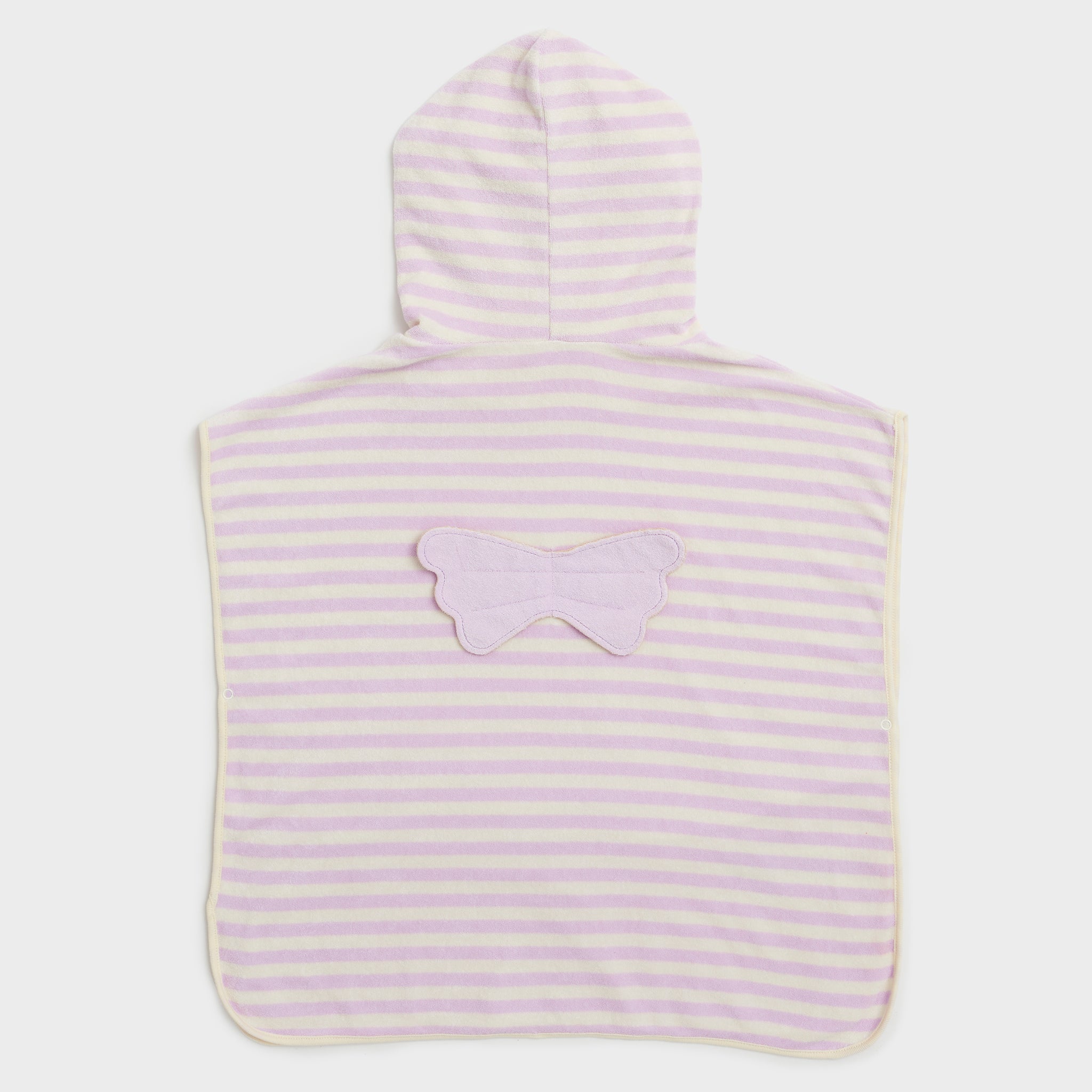 Children's Hooded Towel with Soft Lilac Swan Princess Pattern