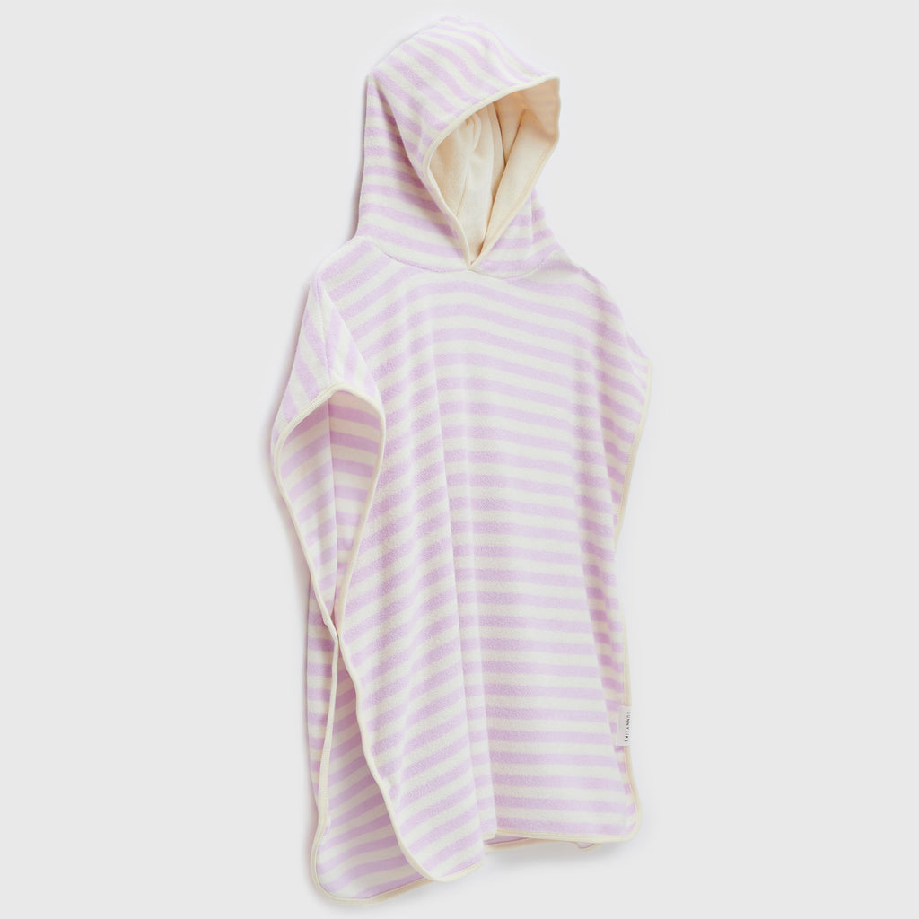 Children's Hooded Towel with Soft Lilac Swan Princess Pattern