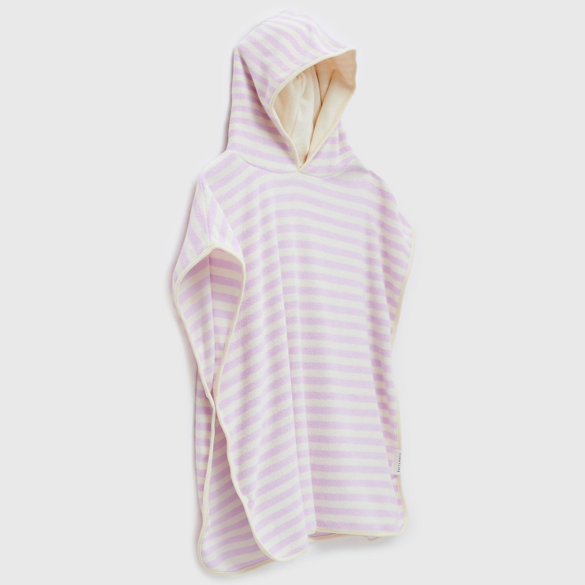 Children's Hooded Towel with Soft Lilac Swan Princess Pattern