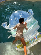 Burger Boy The Sea Kids Children's Elongated Float - Blue-Lime