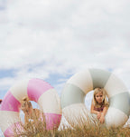 Anneau De Piscine Tube Bubblegum - Rayures Roses